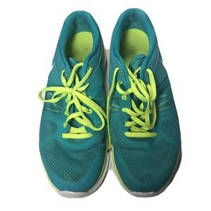 Nike Flex‎ 2014 Run Tribe Green White Running Sneakers Size 9 642767-300